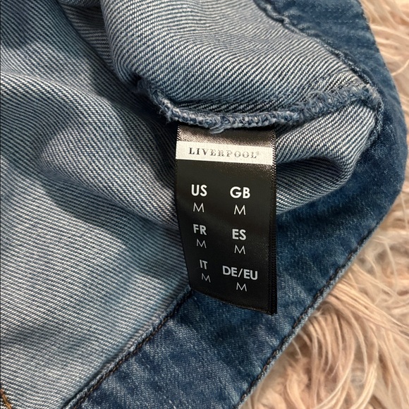 Liverpool Long Utility Denim Snap Front Jacket - Picture 9 of 14